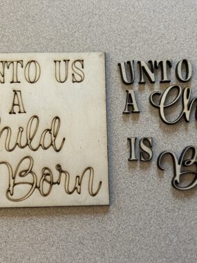 A Child is Born Tile – Leaning Ladder Collection