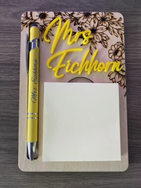Notepad Desk Organizer and Pen Set