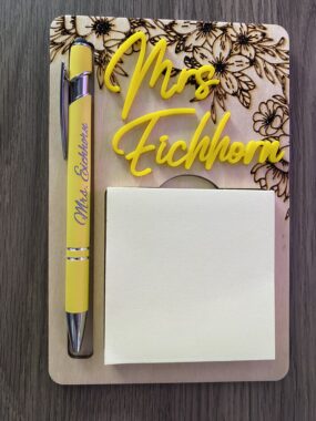 Notepad Desk Organizer and Pen Set