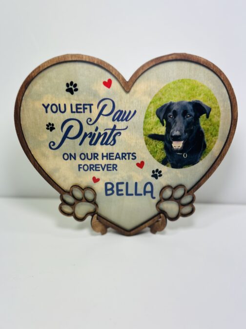 Heart-Shaped Wooden Pet Memorial