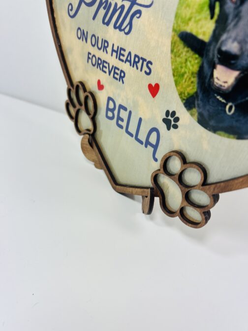 Heart-Shaped Wooden Pet Memorial - Image 2