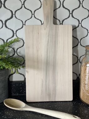 17″ Solid Maple Paddle Board with 4″ handle – Elegant Serving & Cutting Board