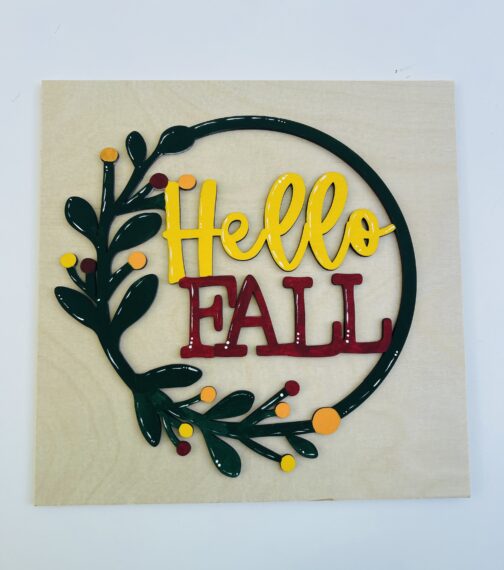 Hello Fall Tile - Leaning Ladder Collection