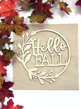 Hello Fall Tile – Leaning Ladder Collection