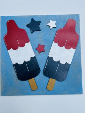 Patriotic Popsicle Tile – Leaning Ladder Collection