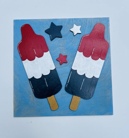 Patriotic Popsicle Tile - Leaning Ladder Collection