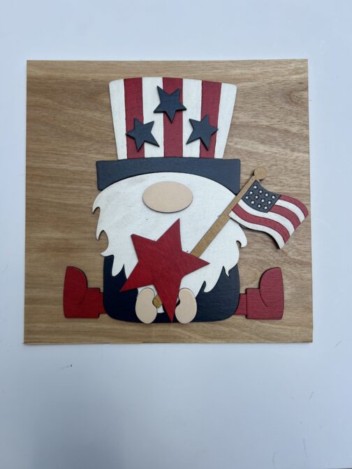 Uncle Sam Gnome Tile - Leaning Ladder Collection