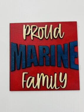 Proud Military Family Tile – Leaning Ladder Collection
