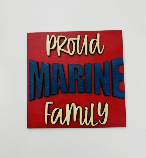 Proud Military Family Tile - Leaning Ladder Collection