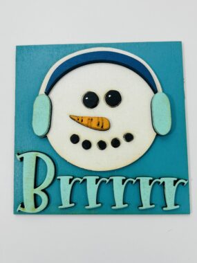 Brrr Snowman Tile – Leaning Ladder Collection