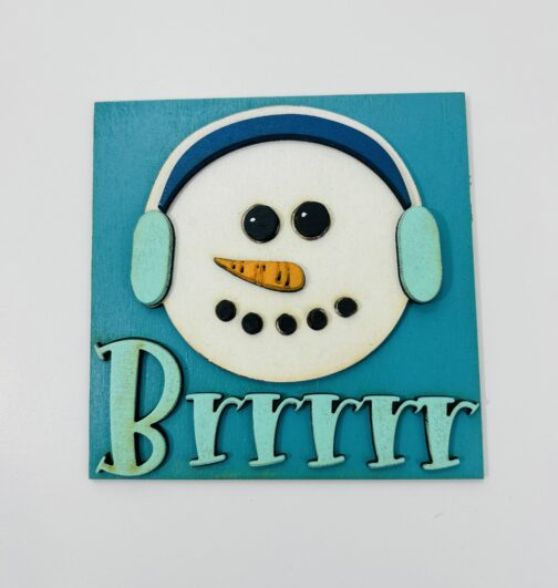 Brrr Snowman Tile - Leaning Ladder Collection