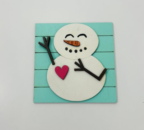 Snowman Tile - Leaning Ladder Collection