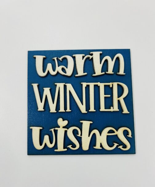 Warm Winter Wishes Tile - Leaning Ladder Collection