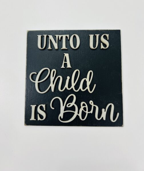 A Child is Born Tile - Leaning Ladder Collection
