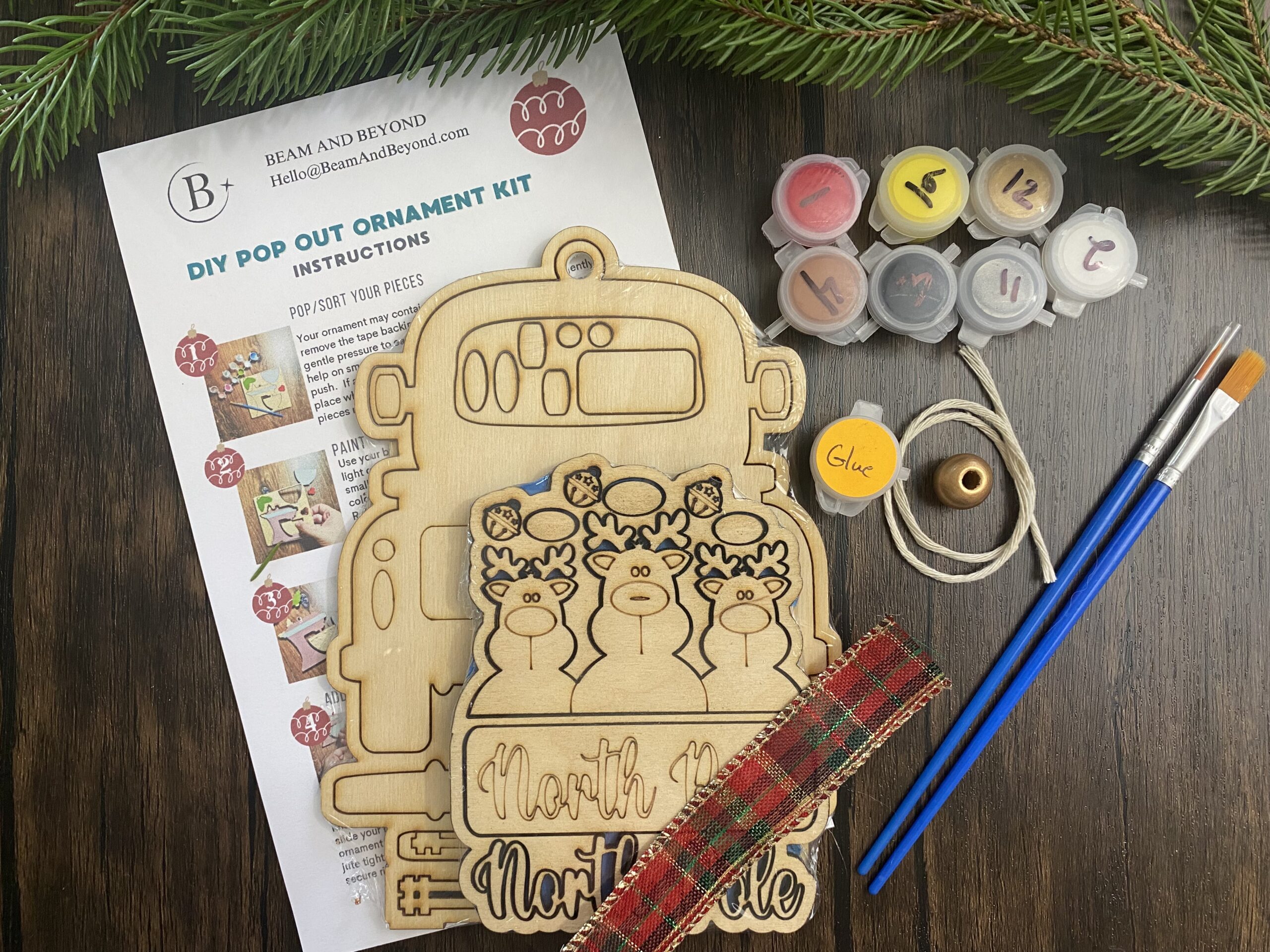 DIY Christmas Truck Ornament Kit - North Pole Reindeer - Image 2