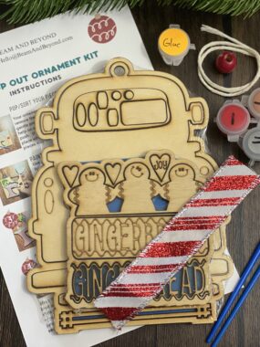 DIY Christmas Truck Ornament Kit – Gingerbread Trio