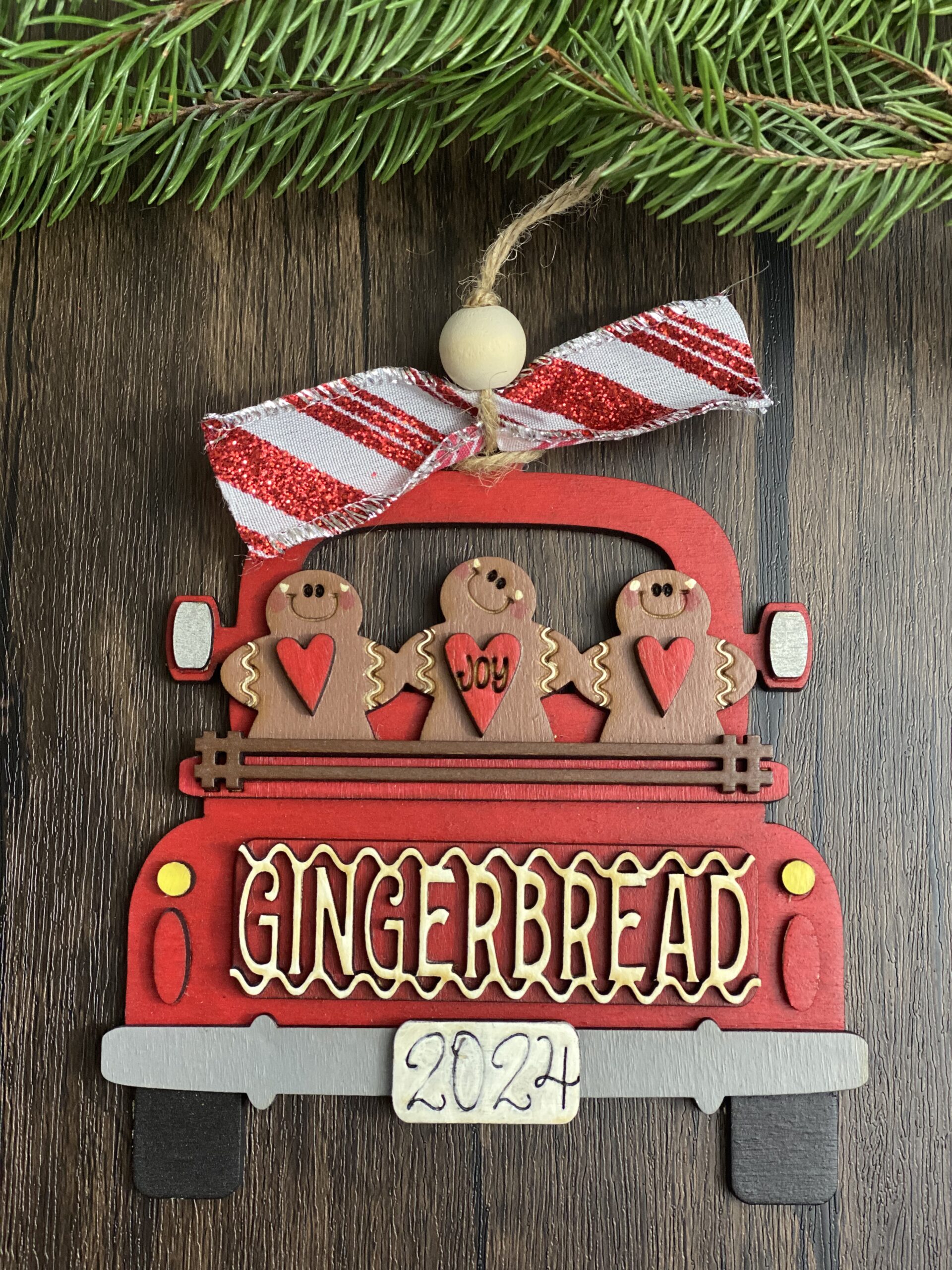 DIY Christmas Truck Ornament Kit - Gingerbread Trio