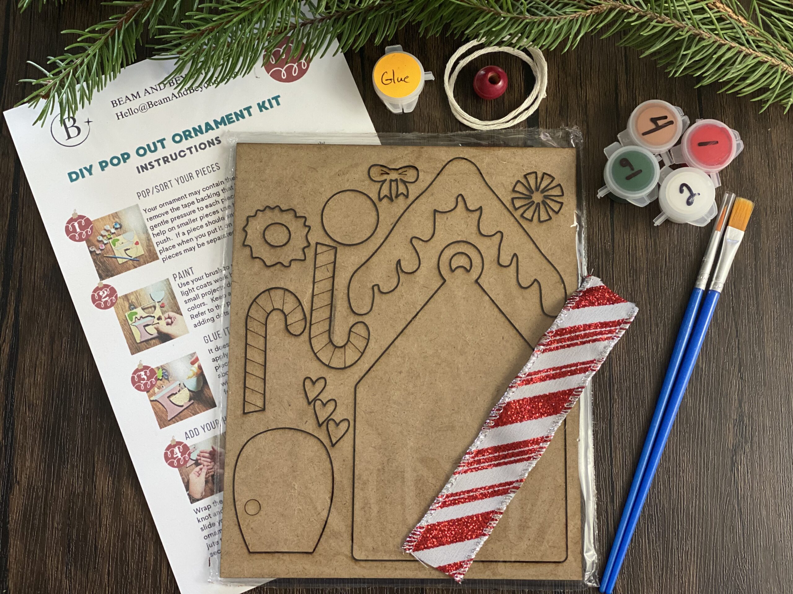 DIY Christmas Ornament Kit - Gingerbread House - Image 2
