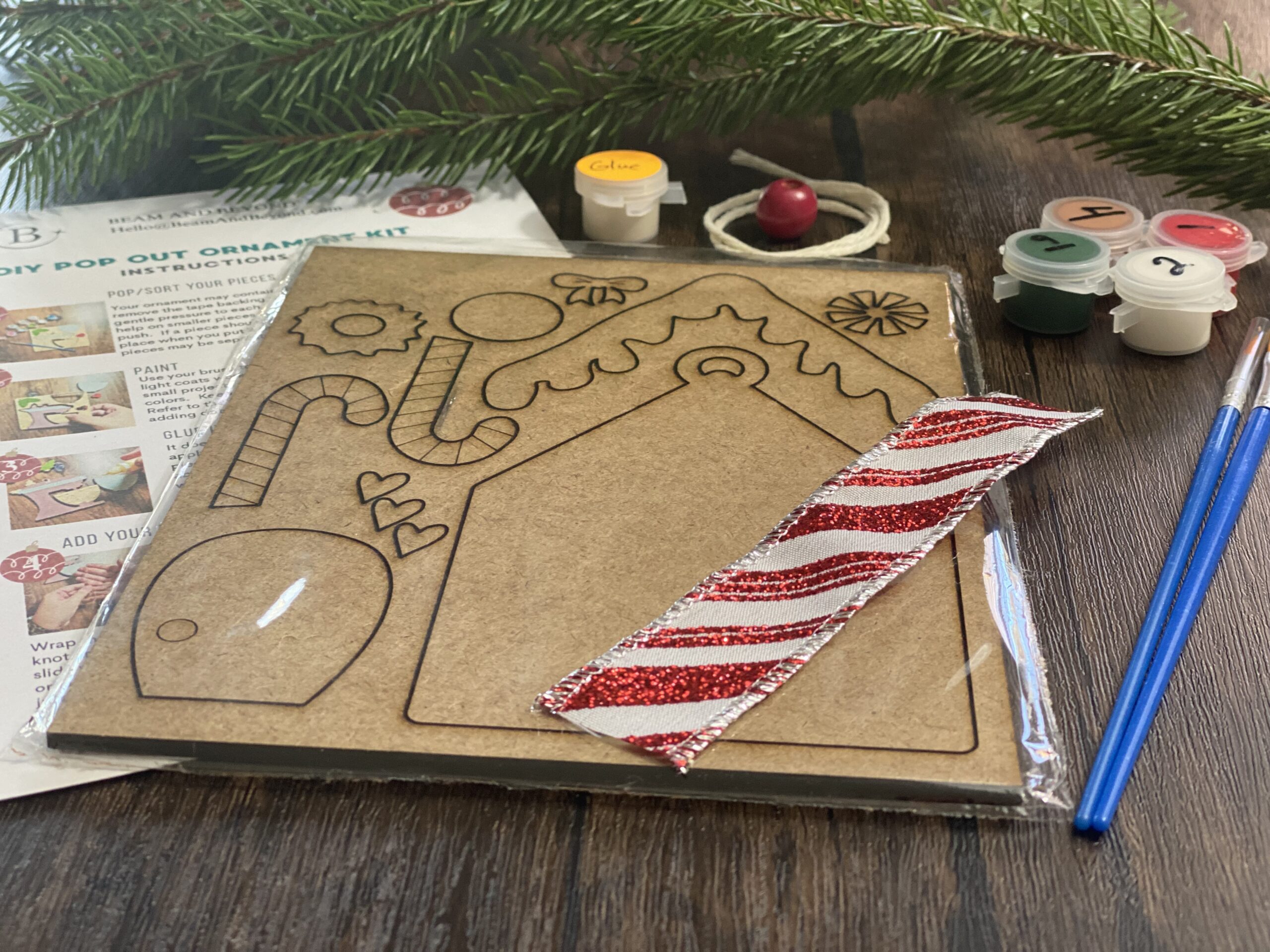 DIY Christmas Ornament Kit - Gingerbread House - Image 3