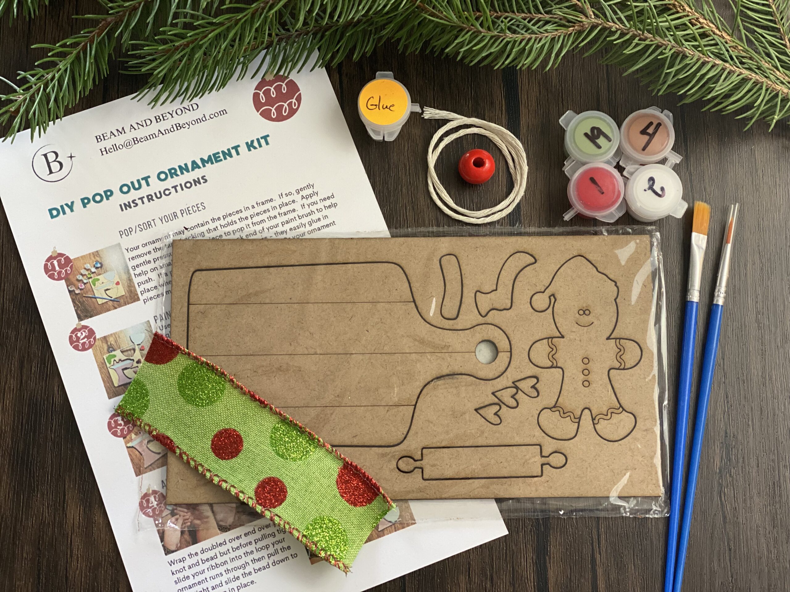 DIY Christmas Ornament Kit - Gingerbread Man - Image 2