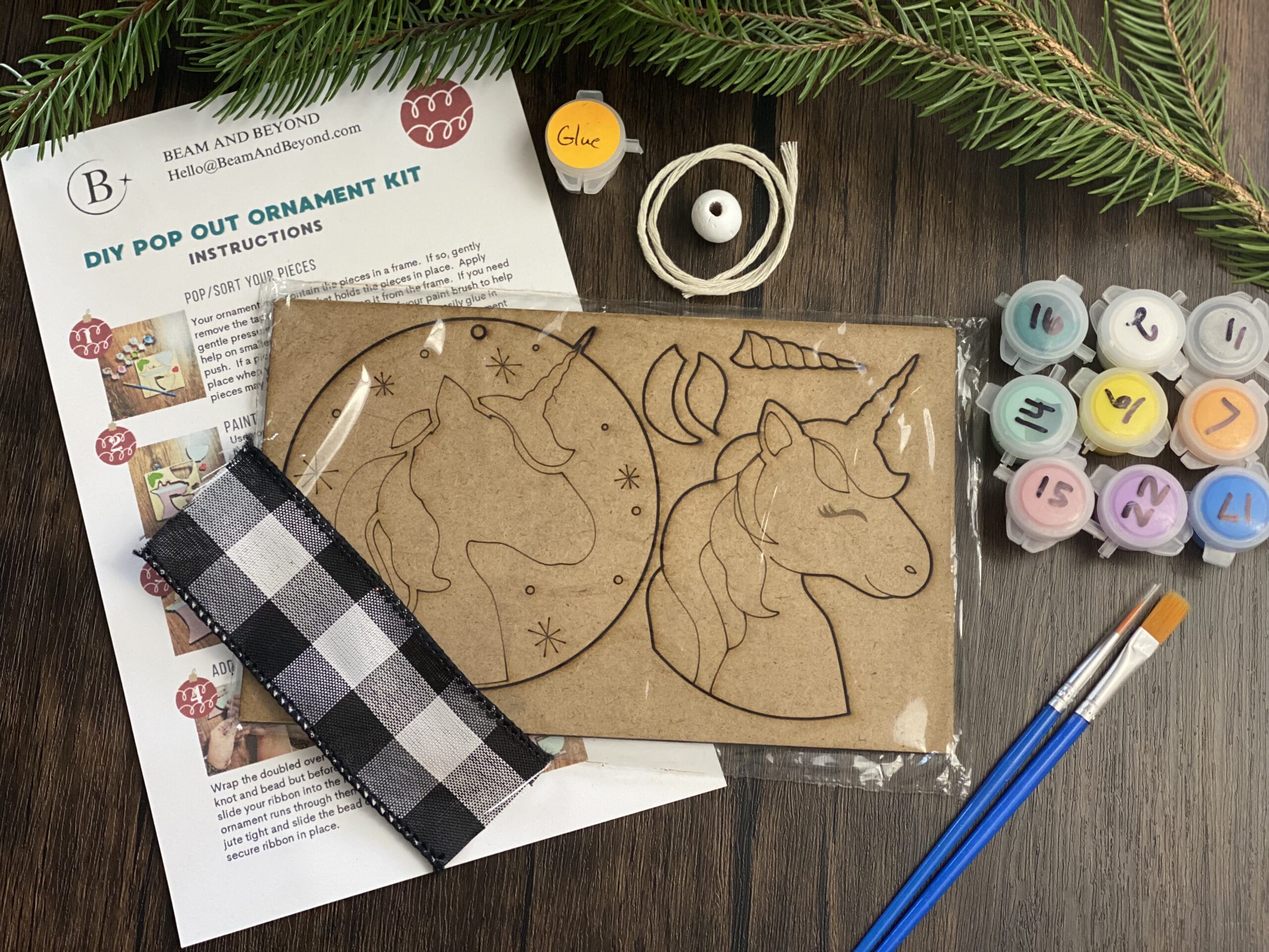 DIY Christmas Ornament Kit - Unicorn - Image 2