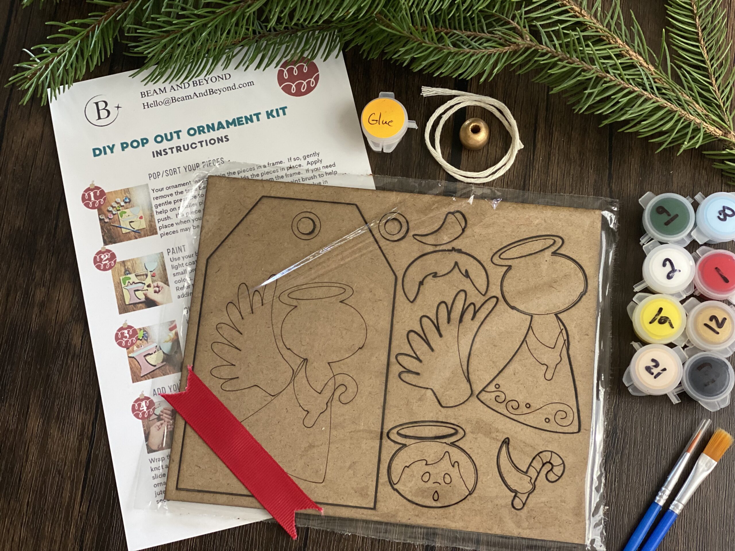 DIY Christmas Ornament Kit - Angel Candy Cane - Image 2