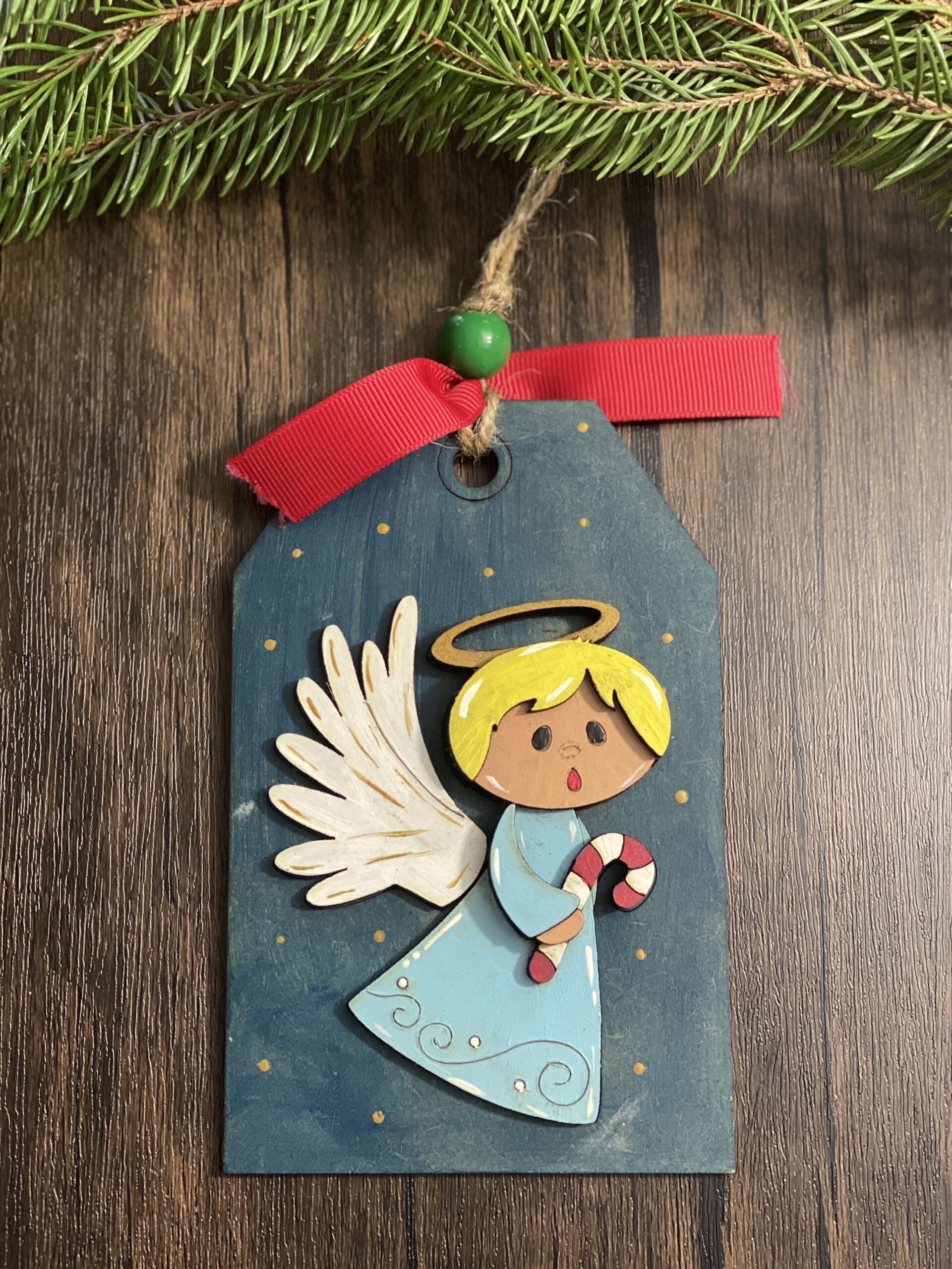 DIY Christmas Ornament Kit - Angel Candy Cane