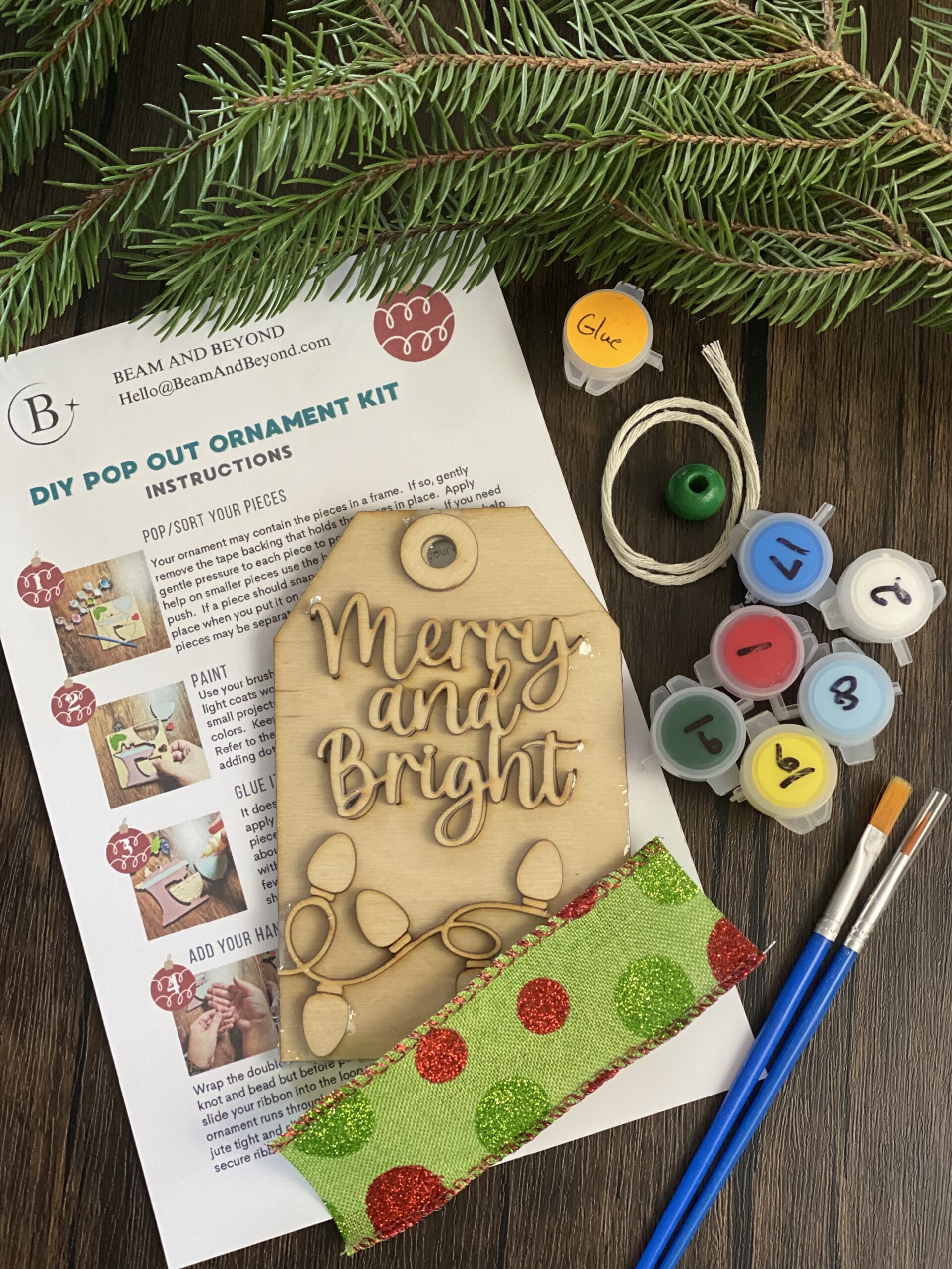 DIY Christmas Ornament Kit - Merry & Bright Lights - Image 2