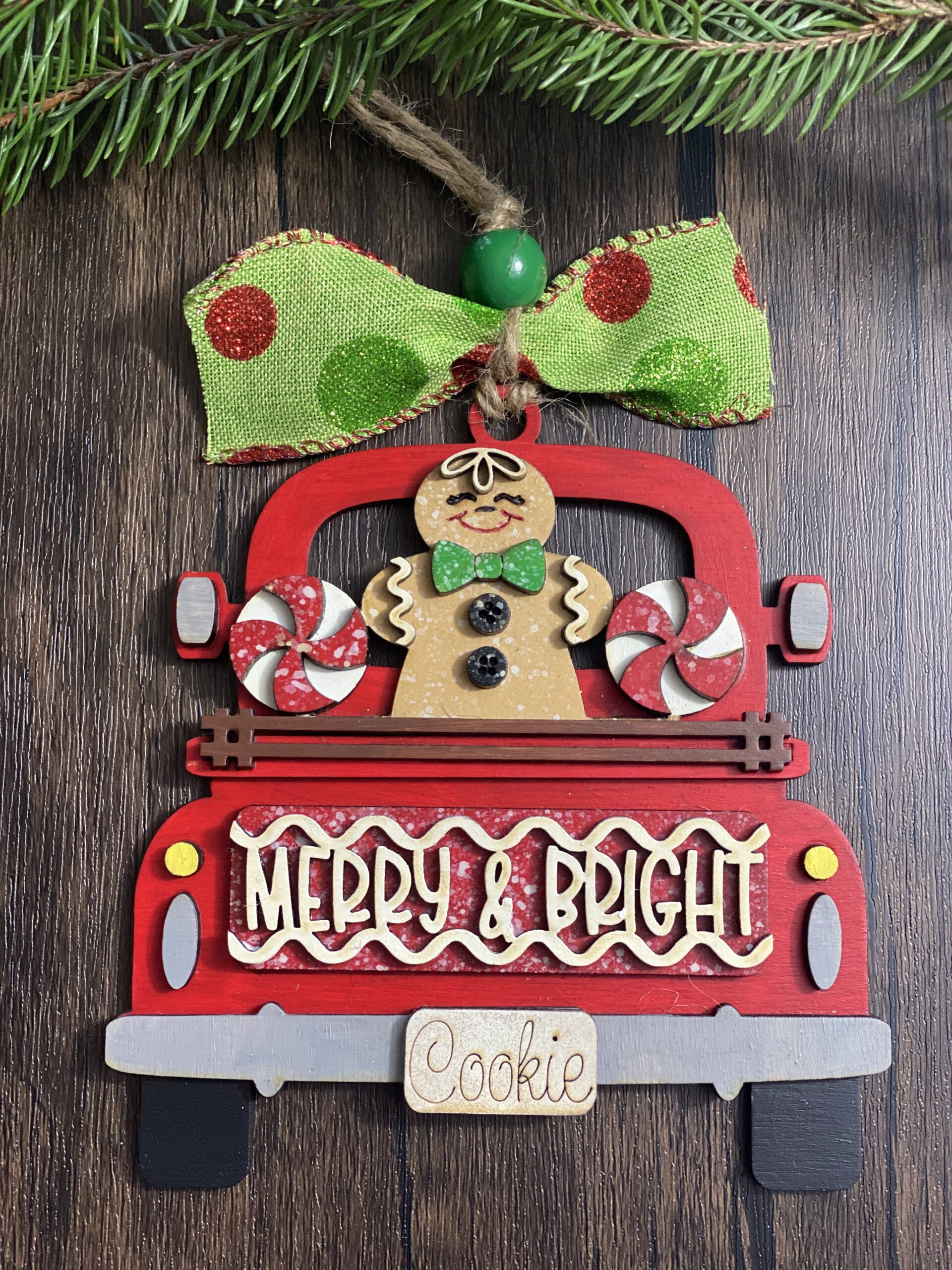 DIY Christmas Truck Ornament Kit - Gingerbread Man