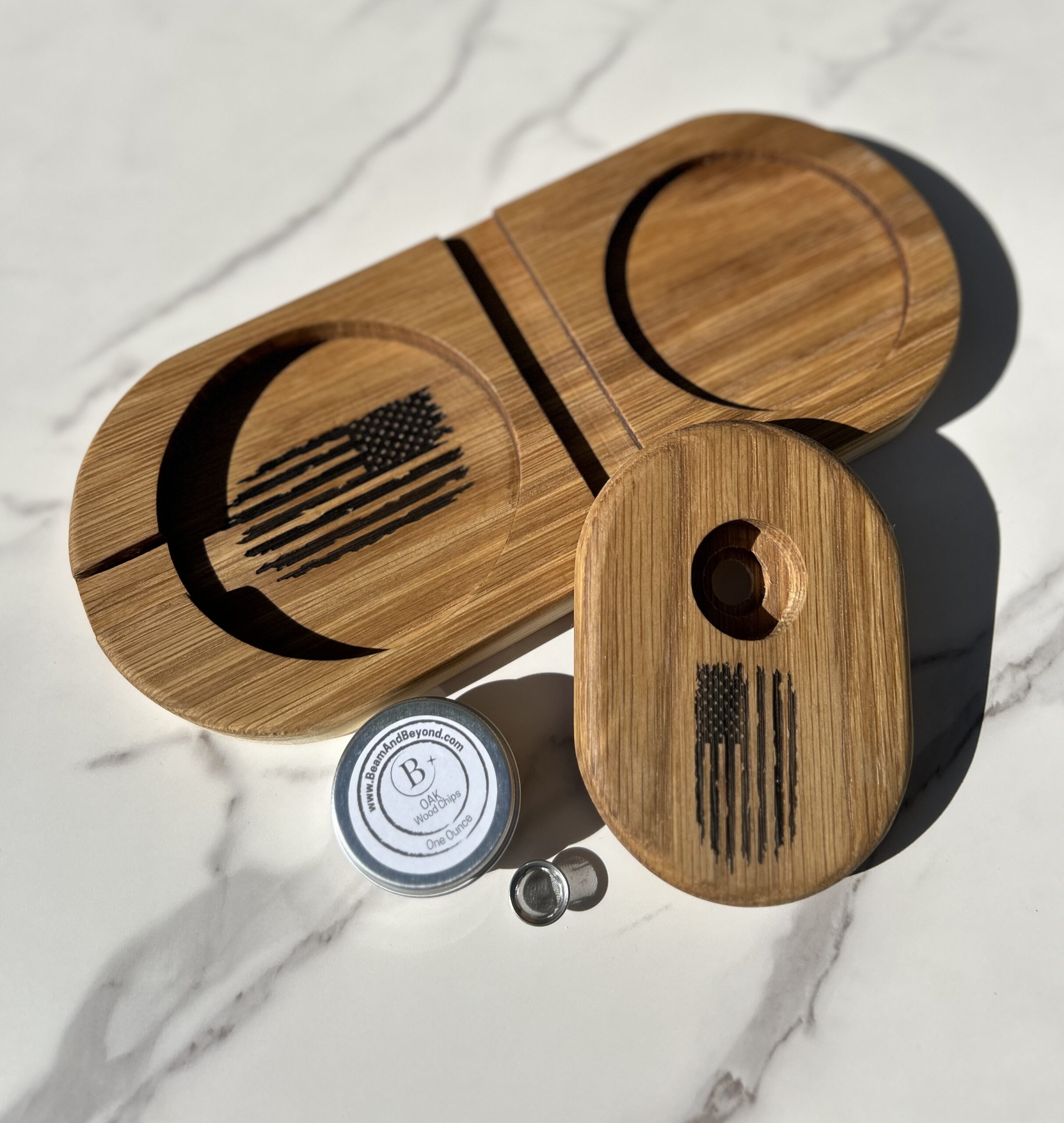 Whiskey/Bourbon Smoker and Cigar Tray Set - Image 4