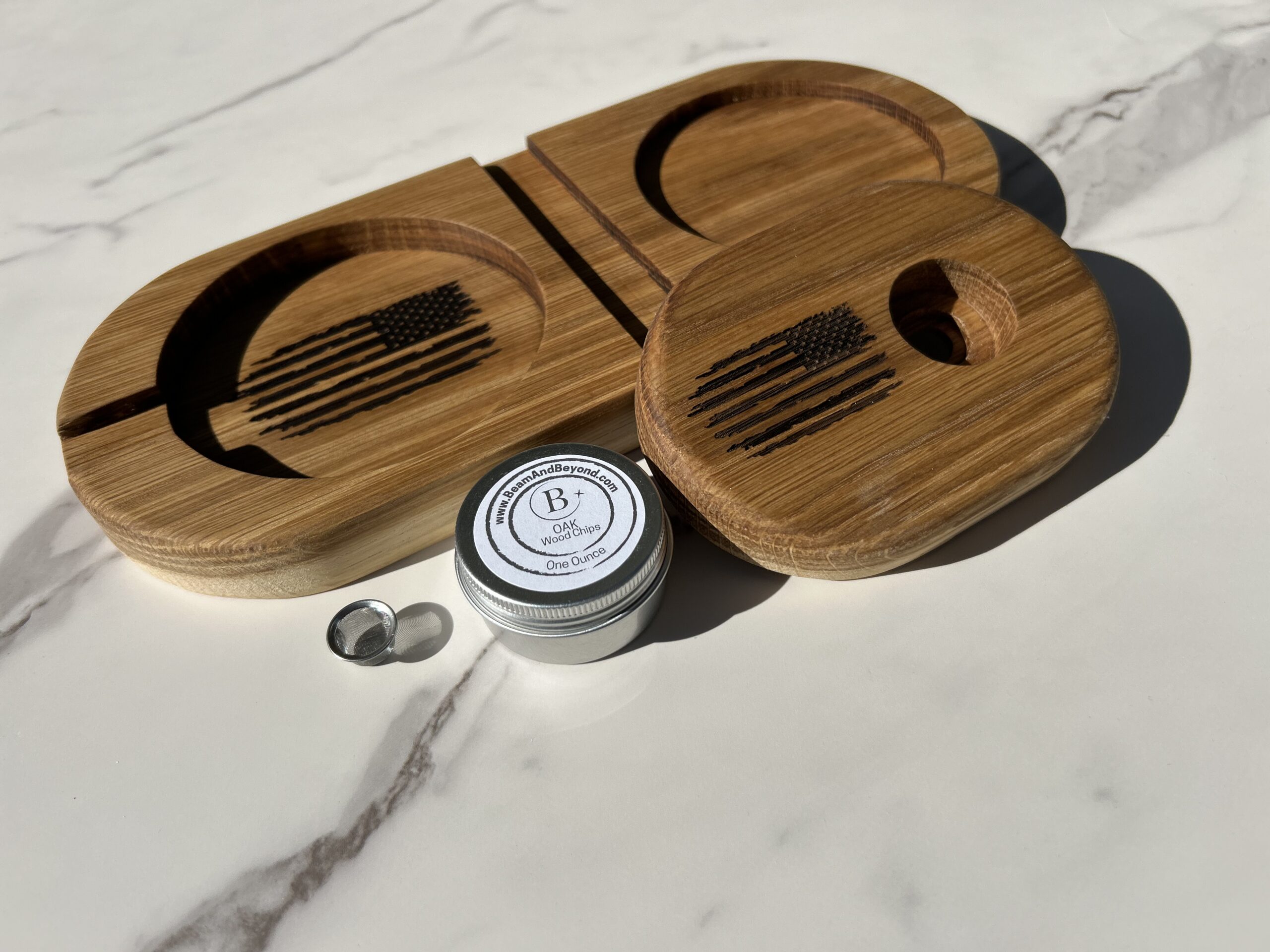 Whiskey/Bourbon Smoker and Cigar Tray Set - Image 2