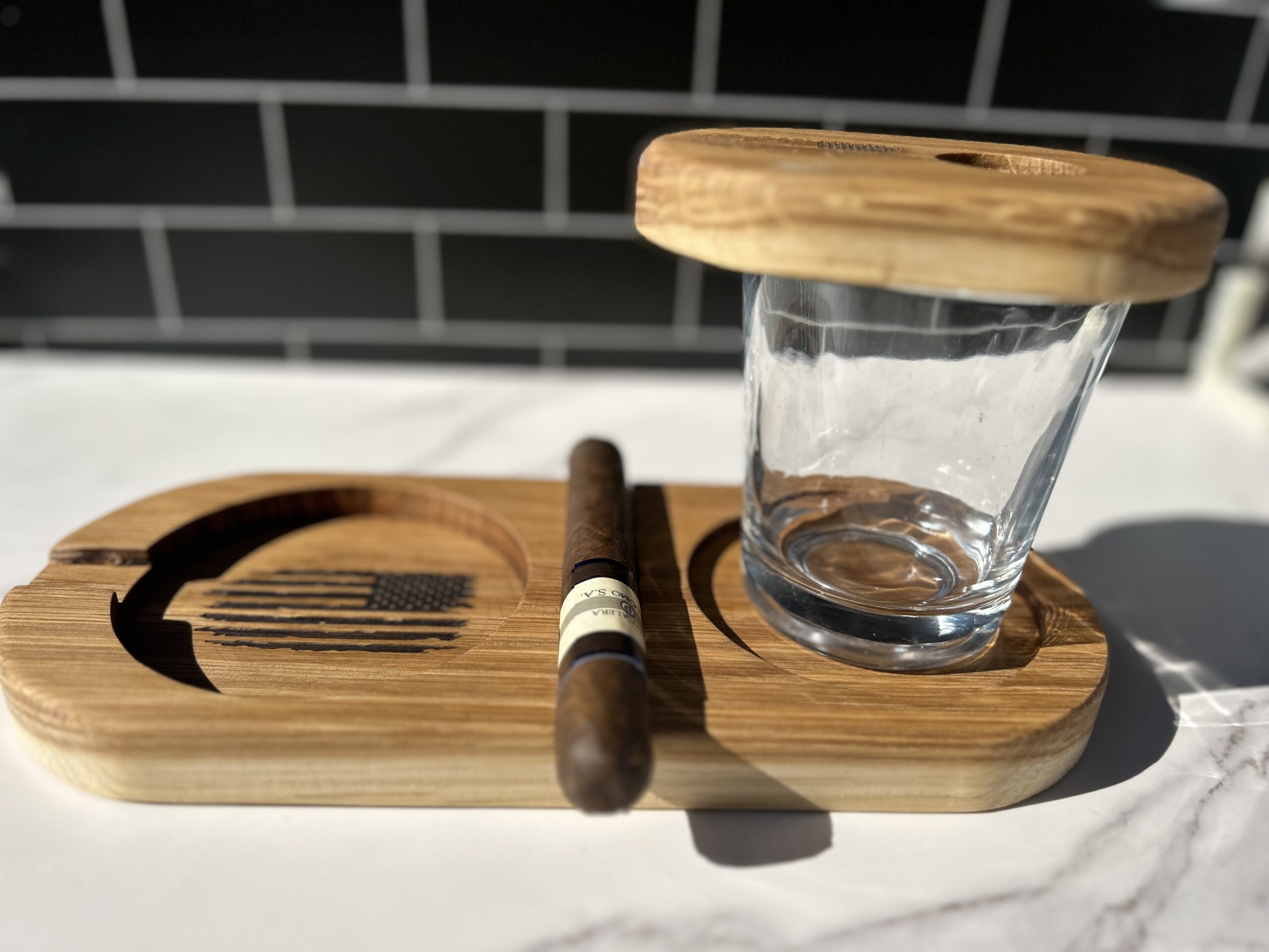 Whiskey/Bourbon Smoker and Cigar Tray Set - Image 3