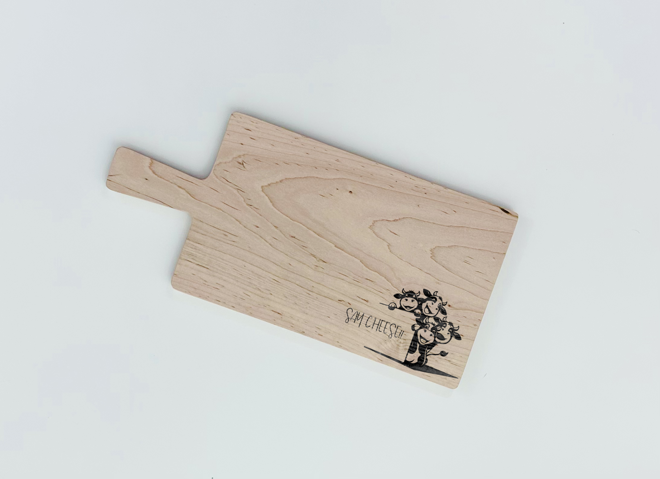 17" Solid Maple "Say Cheese' Paddle Board